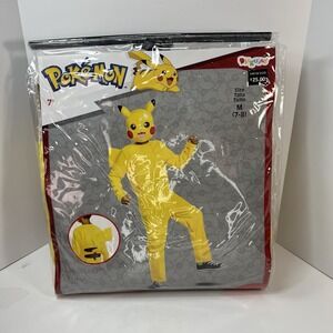 Pokemon Kids Pikachu Halloween Costume Jumpsuit Brand New Size Medium 7-8